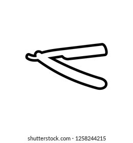 Straight Razor icon vector logo