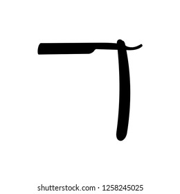 Straight Razor icon vector logo