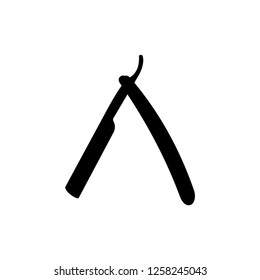 Straight Razor icon vector logo