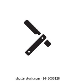 Straight razor icon for web and mobile
