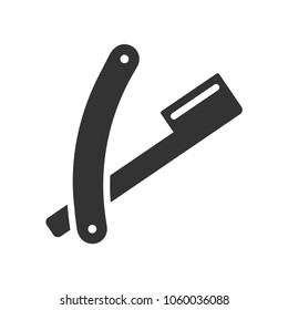 Straight razor icon.Barbershop vector. Razor sign isolated on white background.Simple  illustration for web and mobile platforms.