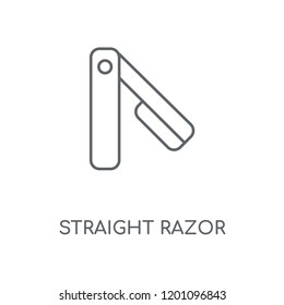 Straight Razor linear icon. Straight Razor concept stroke symbol design. Thin graphic elements vector illustration, outline pattern on a white background, eps 10.