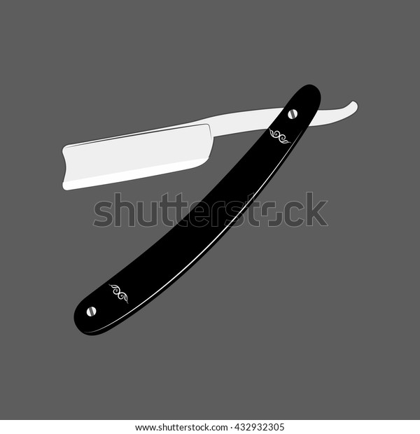 Straight Razor Logo Illustration Stock Vector (Royalty Free) 432932305 ...