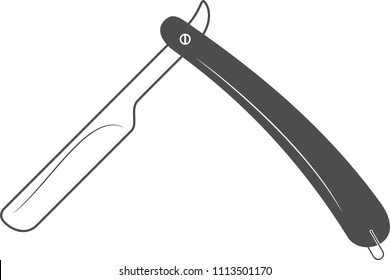 straight razor vector