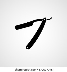 Straight razor. Vector icon