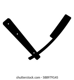Straight razor vector icon