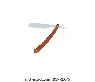 Straight Razor Vector Isolated Icon. Emoji Illustration. Shaving Razor Vector Emoticon