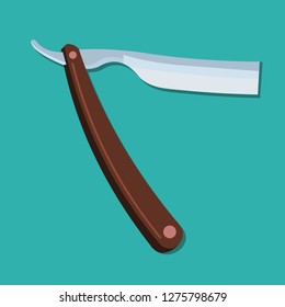 Straight razor vector symbol illustration