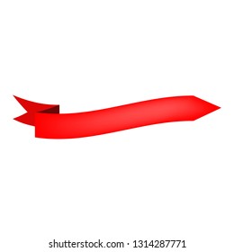 Straight red band illustration. Grand opening, red band, shopping. Decoration concept. Vector illustration can be used for topics like celebration, decorative elements