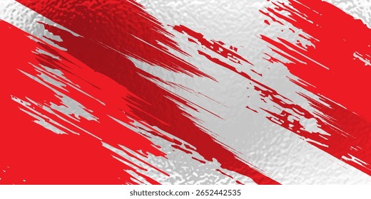 Paquete de líneas rectas de Vector de tinta roja. Vector