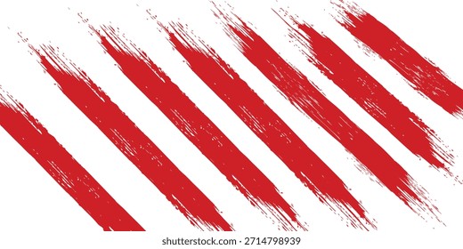 Paquete de líneas de Vector de tinta roja recta. Color sangriento largo y redondo dibujado a mano pincelada texto resaltado, marcos, círculos. Caligrafía asiática, diseño moderno eps10
