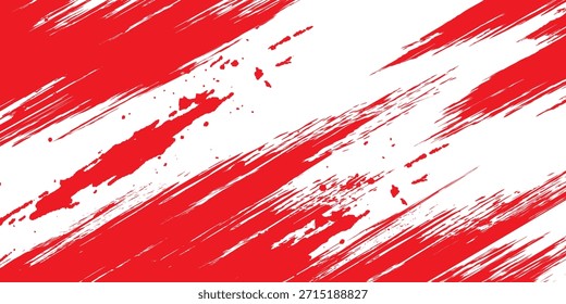 Paquete de líneas de Vector de tinta roja recta. Color sangriento largo y redondo dibujado a mano pincelada texto resaltado, marcos, círculos. Conjunto de pinceladas de caligrafía asiática.