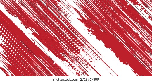 Paquete de líneas de Vector de tinta roja recta. Color sangriento largo y redondo dibujado a mano pincelada texto resaltado, marcos, círculos. Conjunto de pinceladas de caligrafía asiática.