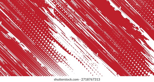 Paquete de líneas de Vector de tinta roja recta. Color sangriento largo y redondo dibujado a mano pincelada texto resaltado, marcos, círculos. Conjunto de pinceladas de caligrafía asiática.