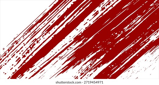 Straight rote Tinte Vektorlinien Paket. Blutige Farbe lang und rund handgezeichnet Pinselstrich Text Highlights, Rahmen, Kreise. Pinselstrich-Set für asiatische Kalligraphie.