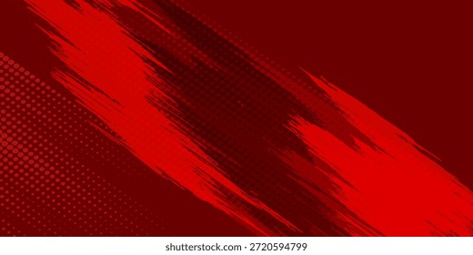 Straight red ink vector lines pack. Bloody color long and round hand-drawn brushstroke text highlights, frames, circles. Asian calligraphy brushstroke set.	