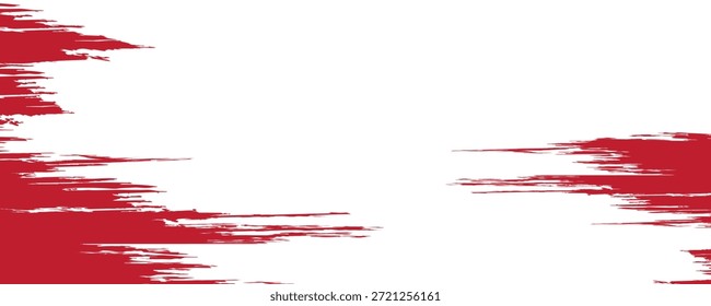 Paquete de líneas de Vector de tinta roja recta. Color sangriento largo y redondo dibujado a mano pincelada texto resaltado, marcos, círculos