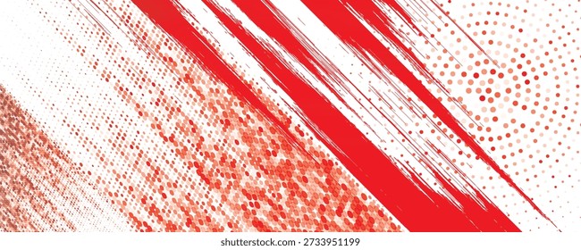 Paquete de líneas de Vector de tinta roja recta. Color sangriento largo y redondo dibujado a mano pincelada texto destacados, marcos, círculos. Conjunto de pinceladas de caligrafía asiática.
