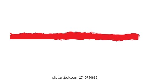 Straight red ink vector lines pack. Bloody color long and round hand-drawn brushstroke text highlights, frames, circles. Asian calligraphy modern