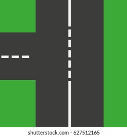 Straight road.