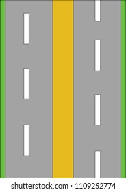 Straight road or highway
