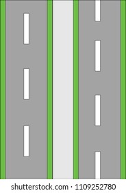 Straight road or highway