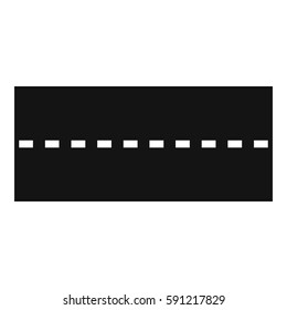 Straight road icon. Simple illustration of straight road vector icon for web