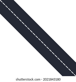 Straight road icon. Vector illustration isolated on white background.