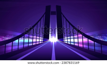Similar – Image, Stock Photo bridge Night Bridge Dark