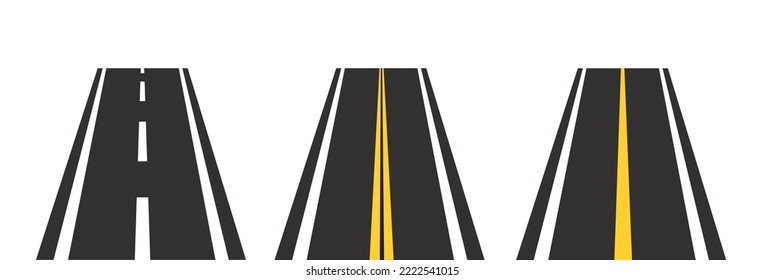 camino recto. ilustración vectorial de concepto de viaje