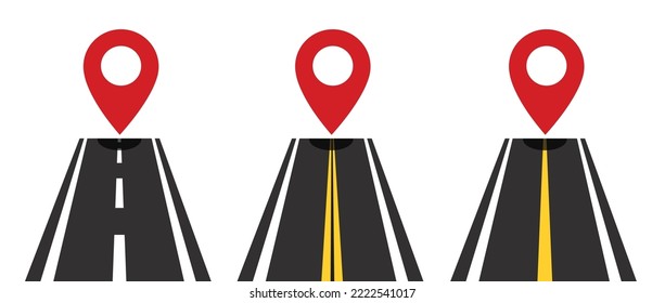 straight road. travel concept vector illustration