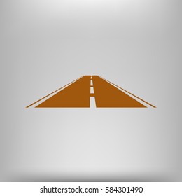 Straight road vector icon illustration