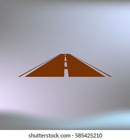 Straight road vector icon illustration
