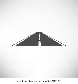 Straight road vector icon illustration