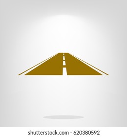 Straight road vector icon illustration