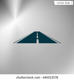 Straight road vector icon illustration