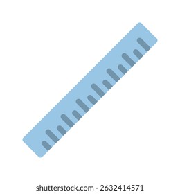 Straight ruler icon. Great for math, geometry, or school designs.