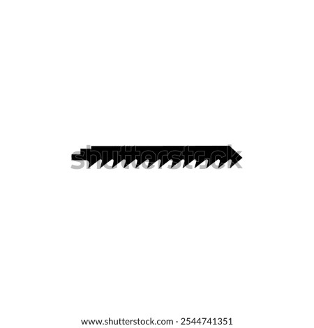 Straight saw blade. Vector logo and icon. Isolated illustration on white background.	
