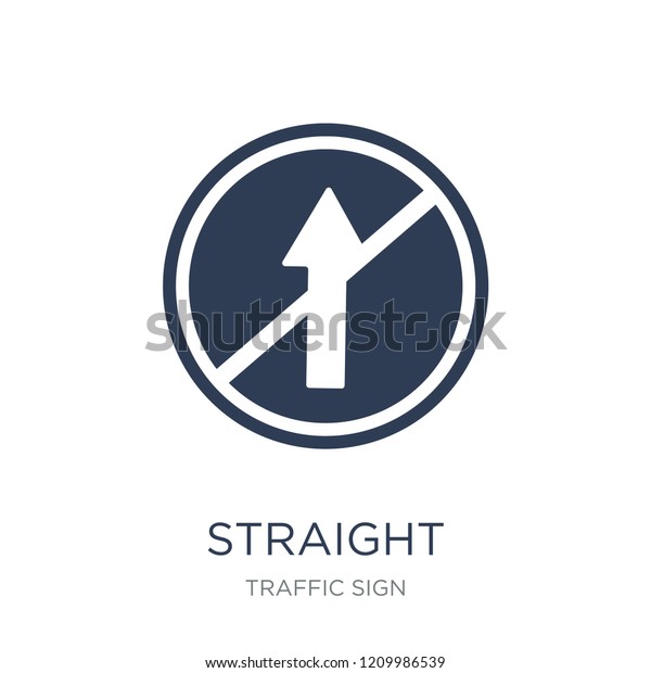 Straight sign icon. Trendy\
flat vector Straight sign icon on white background from traffic\
sign collection, vector illustration can be use for web and mobile,\
eps10