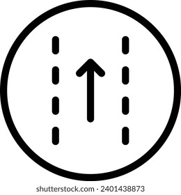 Icono de línea de vector único recto