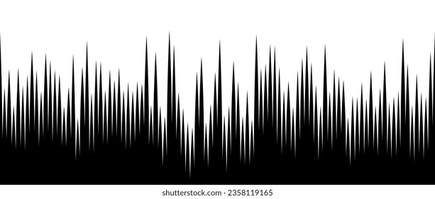 Straight speed lines repeating pattern. Black and white vertical stripes gradient. Abstract fast effect texture. Comic cartoon rays and beams wallpaper. Vector background
