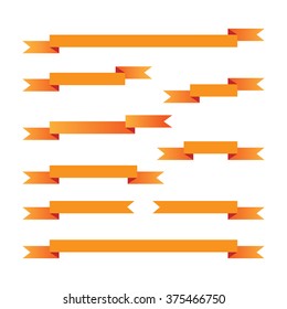 straight vector ribbons, banners, streamers