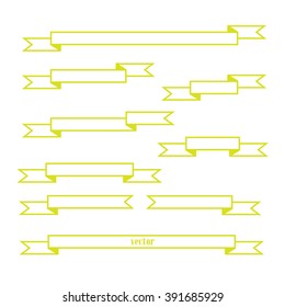  straight  vector ribbons, banners, streamers