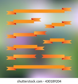 straight vector ribbons, banners, streamers