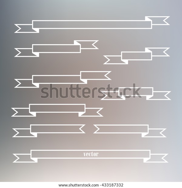 Straight Vector Ribbons Banners Streamers Stock Vector (Royalty Free ...
