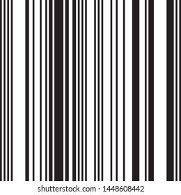 Straight vertical black segments.Vector seamless texture. Modern geometric background. 