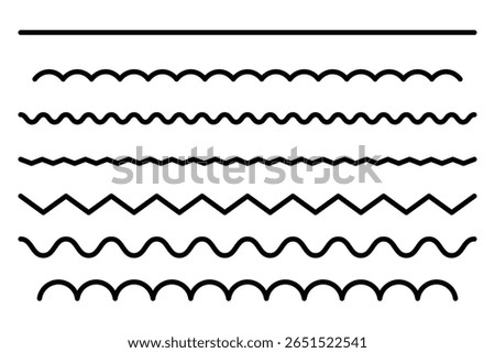 straight wavy and zig zag line borders decorative elements fully scalable and customizable
