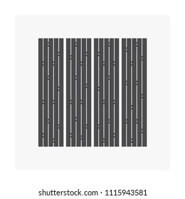 Straight wood floor pattern and texture vector icon in top view. That for paving, laying and construction wood floor or finishing material to decoration both interior and exterior of home or building.