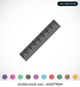 Straightedge ruler vector icon