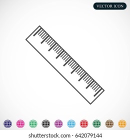 Straightedge ruler vector icon